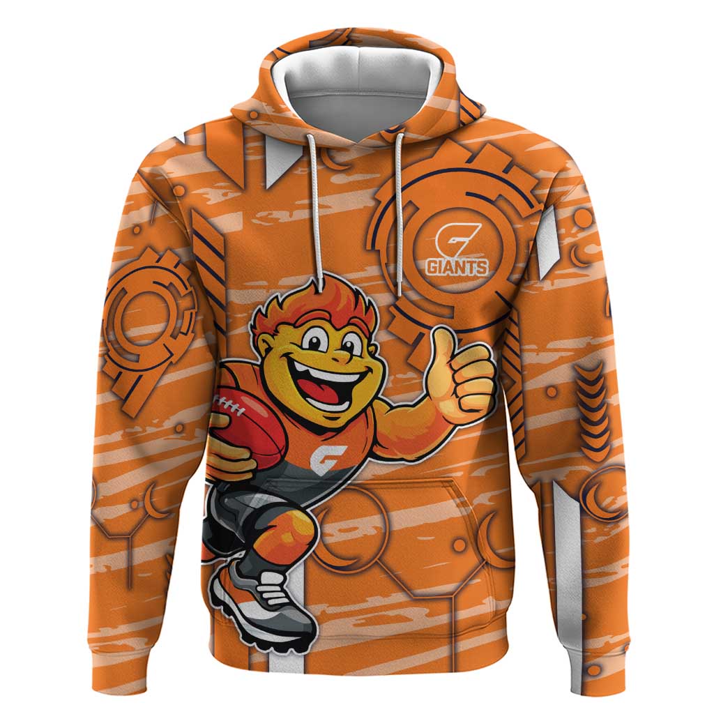 Greater Western Sydney Giants Hoodie Mascot Cartoon Football Illustration Style