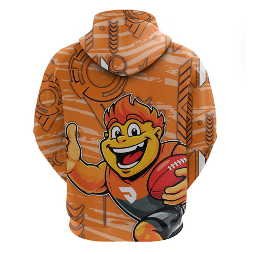 Greater Western Sydney Giants Hoodie Mascot Cartoon Football Illustration Style