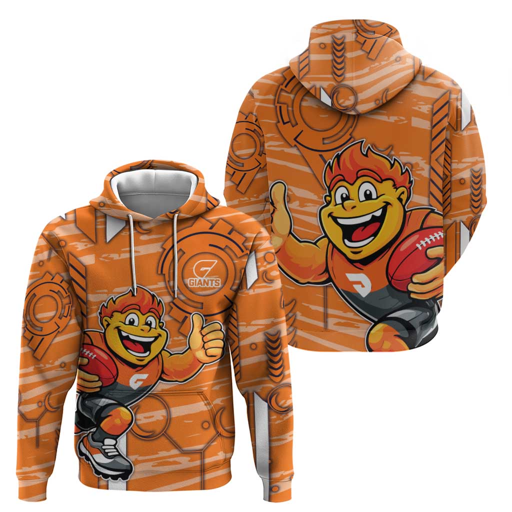 Greater Western Sydney Giants Hoodie Mascot Cartoon Football Illustration Style