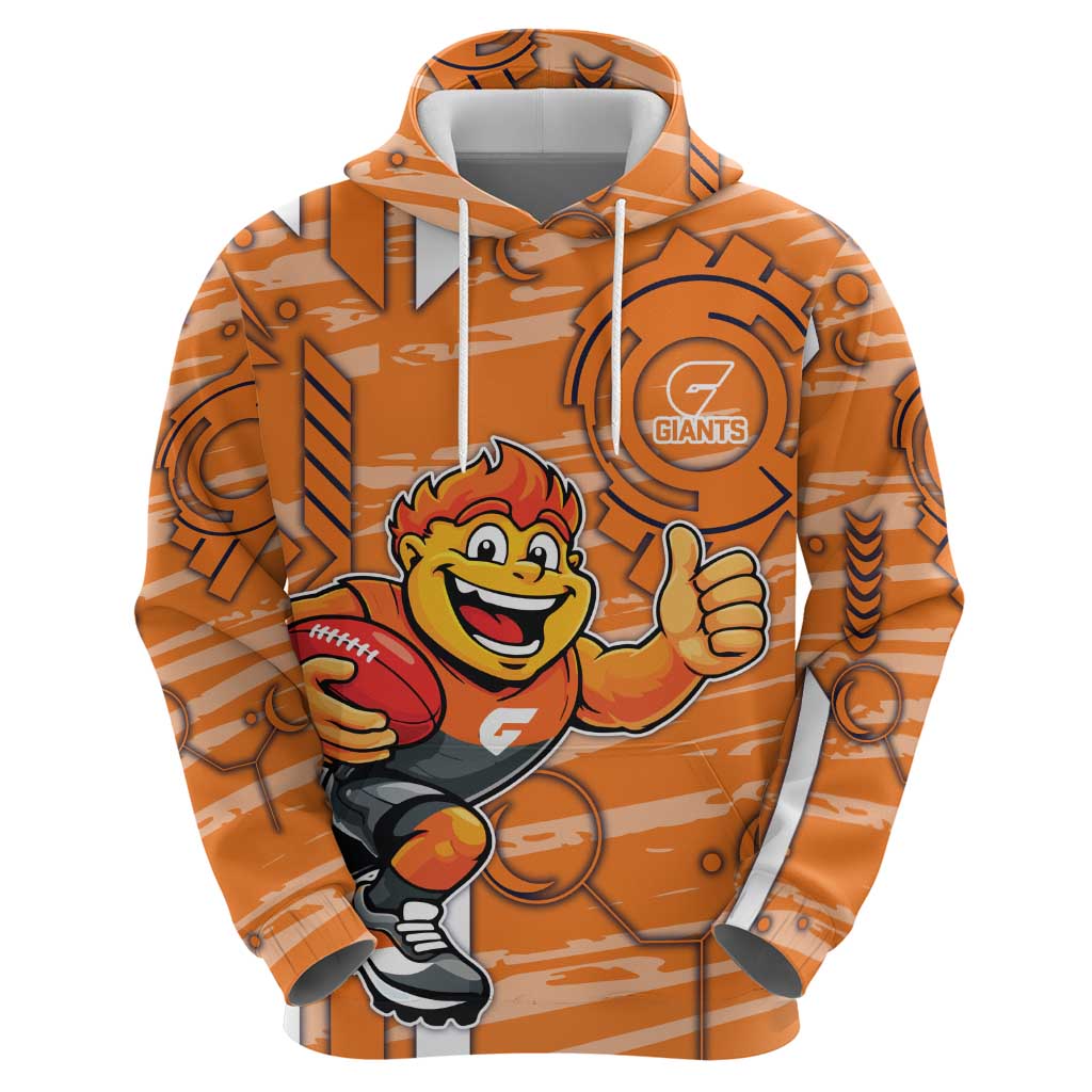 Greater Western Sydney Giants Hoodie Mascot Cartoon Football Illustration Style