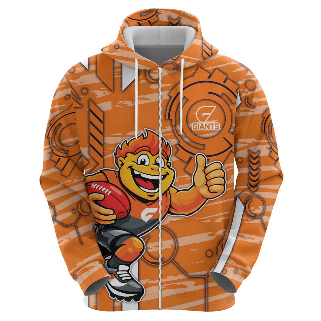 Greater Western Sydney Giants Hoodie Mascot Cartoon Football Illustration Style