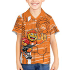 Greater Western Sydney Giants Kid Hawaiian Shirt Mascot Cartoon Football Illustration Style