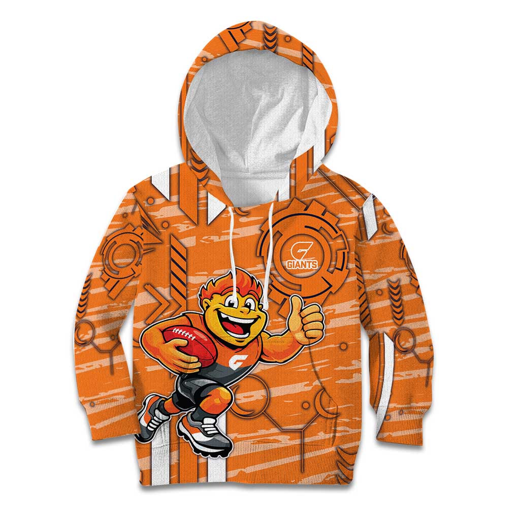 Greater Western Sydney Giants Kid Hoodie Mascot Cartoon Football Illustration Style