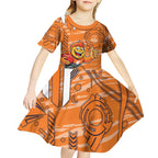 Greater Western Sydney Giants Kid Short Sleeve Dress Mascot Cartoon Football Illustration Style