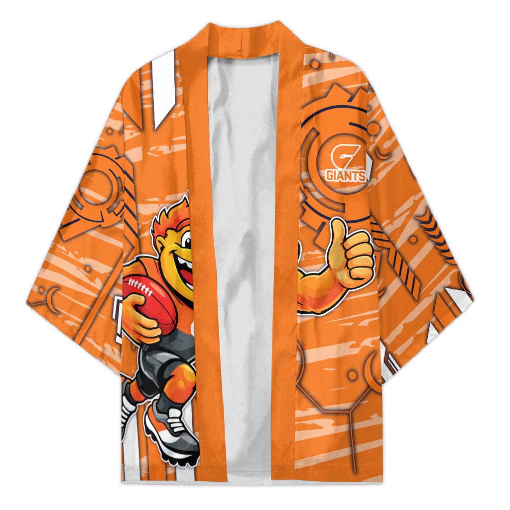 Greater Western Sydney Giants Kimono Mascot Cartoon Football Illustration Style