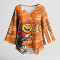 Greater Western Sydney Giants Kimono Sleeve Blouse Mascot Cartoon Football Illustration Style