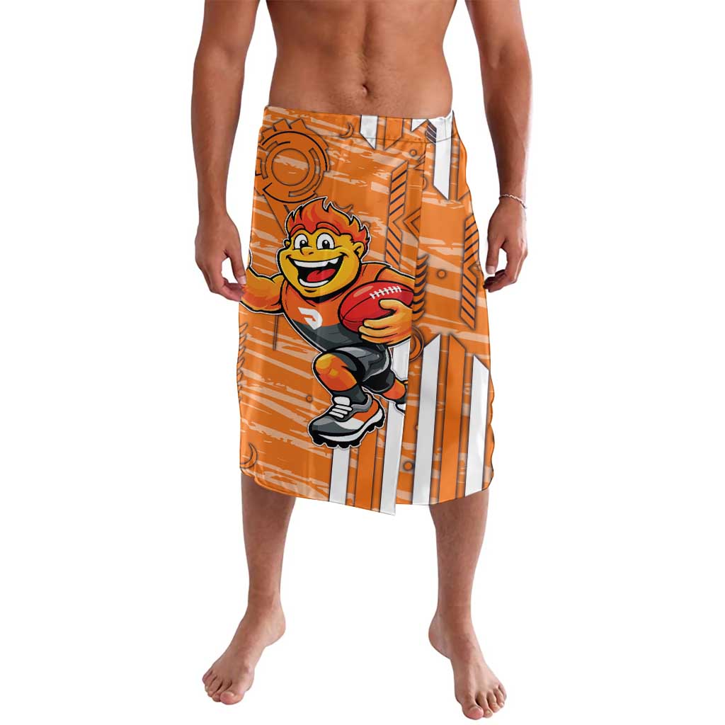 Greater Western Sydney Giants Lavalava Mascot Cartoon Football Illustration Style