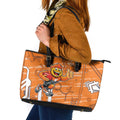 Greater Western Sydney Giants Leather Tote Bag Mascot Cartoon Football Illustration Style