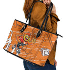Greater Western Sydney Giants Leather Tote Bag Mascot Cartoon Football Illustration Style
