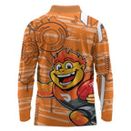 Greater Western Sydney Giants Long Sleeve Polo Shirt Mascot Cartoon Football Illustration Style