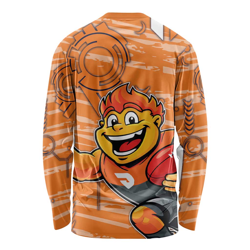 Greater Western Sydney Giants Long Sleeve Shirt Mascot Cartoon Football Illustration Style