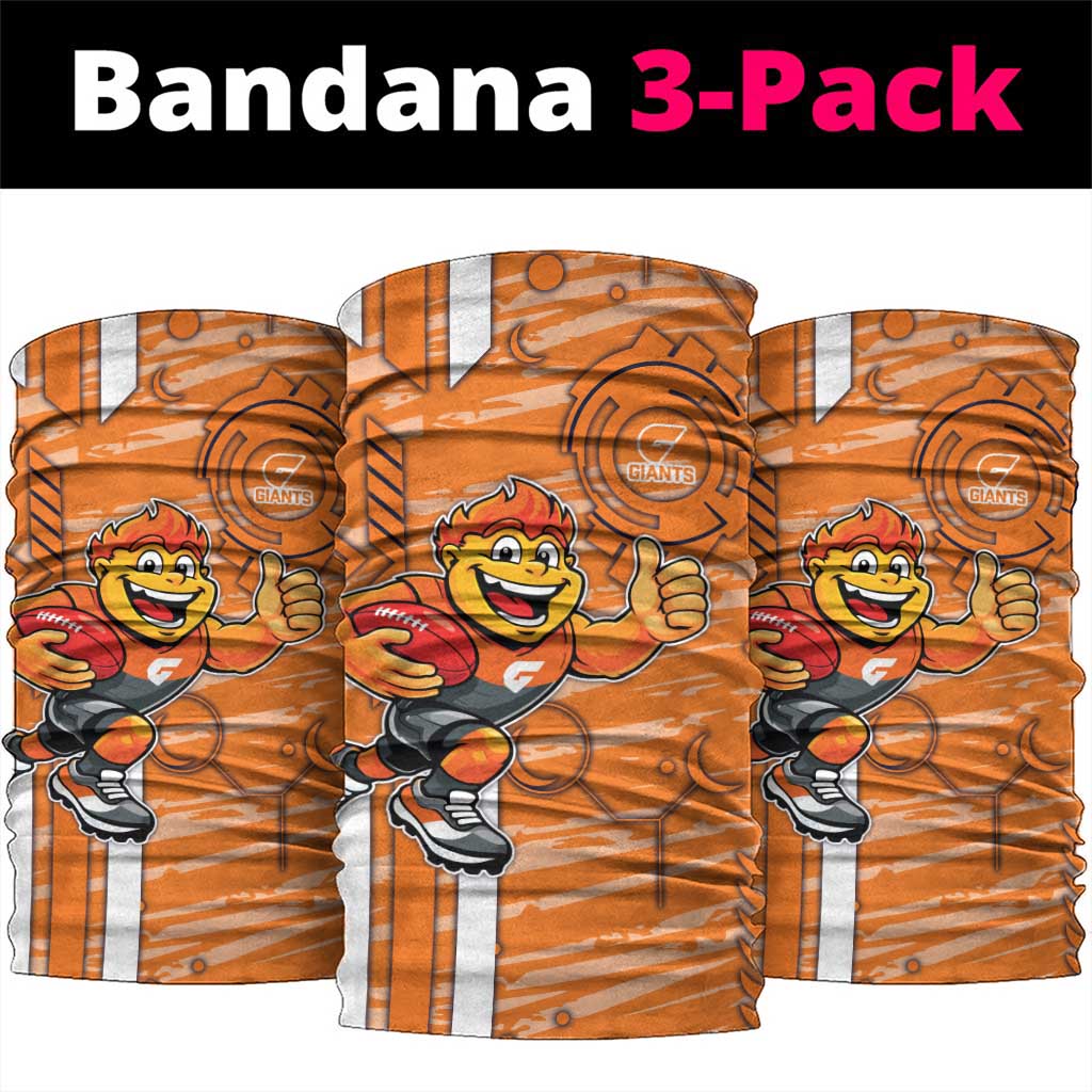 Greater Western Sydney Giants Neck Gaiter Mascot Cartoon Football Illustration Style