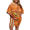 Greater Western Sydney Giants Off Shoulder Short Dress Mascot Cartoon Football Illustration Style