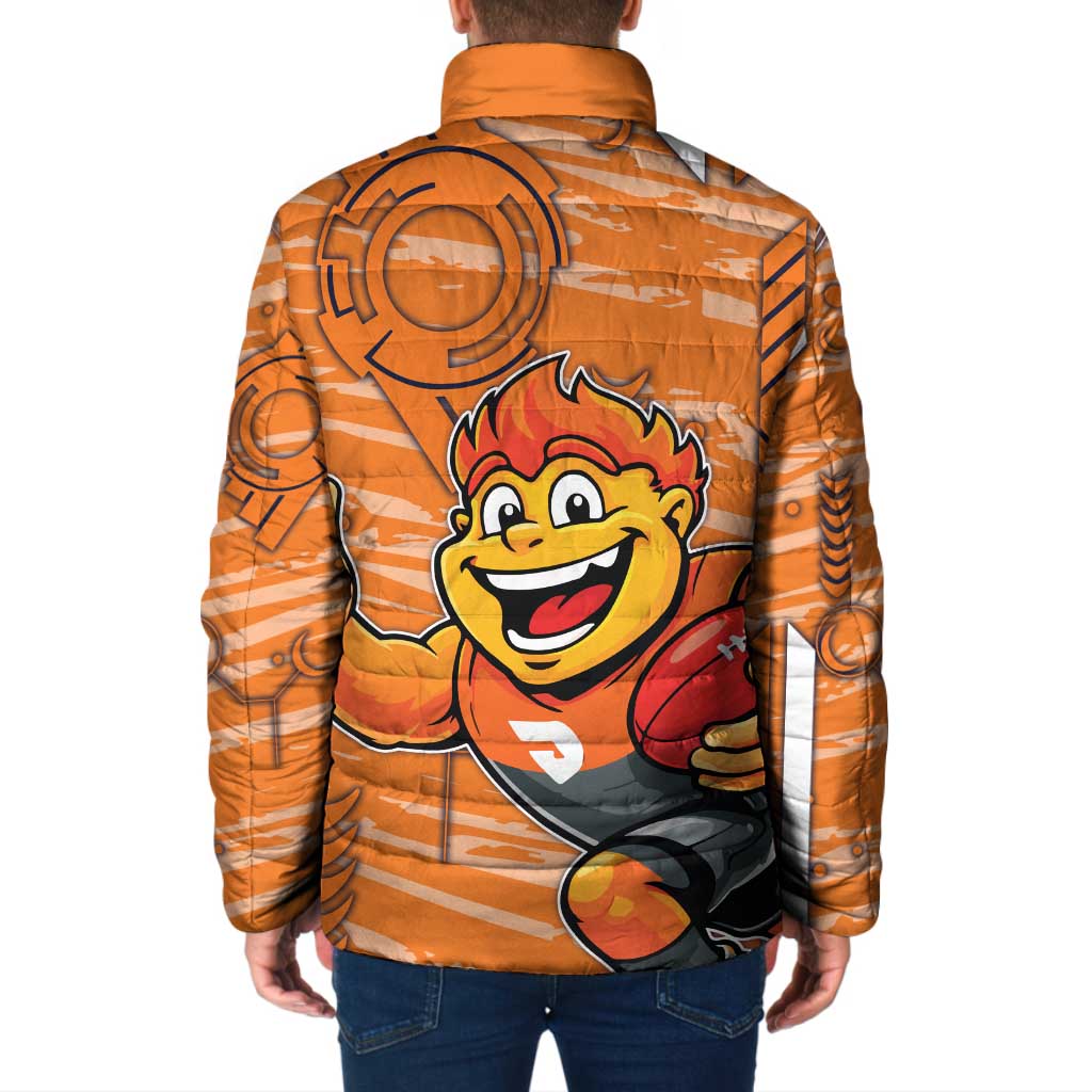 Greater Western Sydney Giants Padded Jacket Mascot Cartoon Football Illustration Style