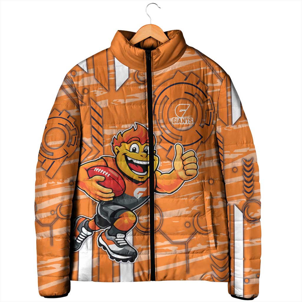 Greater Western Sydney Giants Padded Jacket Mascot Cartoon Football Illustration Style