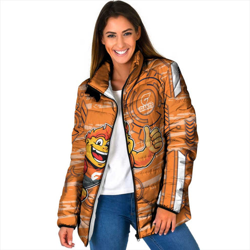 Greater Western Sydney Giants Padded Jacket Mascot Cartoon Football Illustration Style