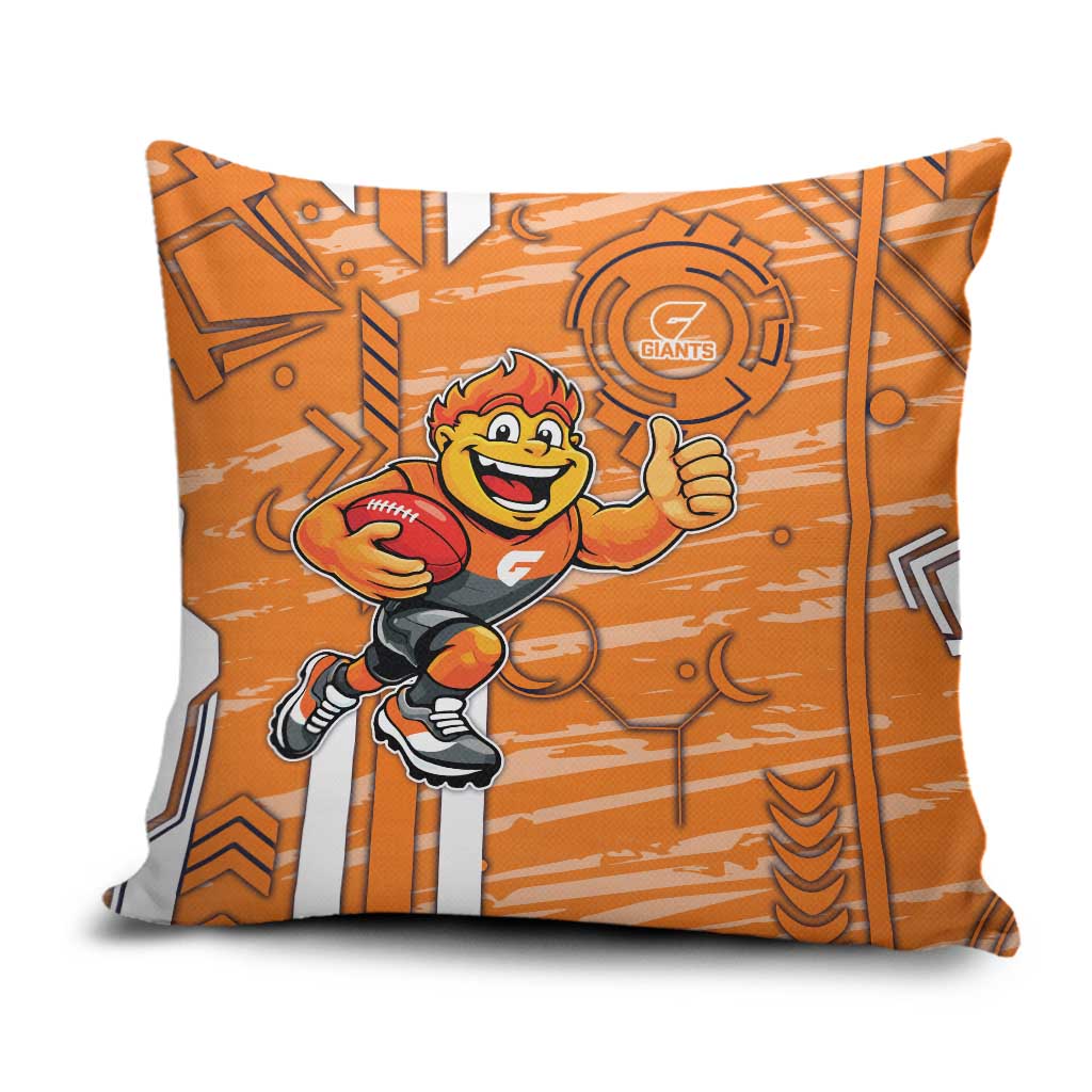 Greater Western Sydney Giants Pillow Cover Mascot Cartoon Football Illustration Style