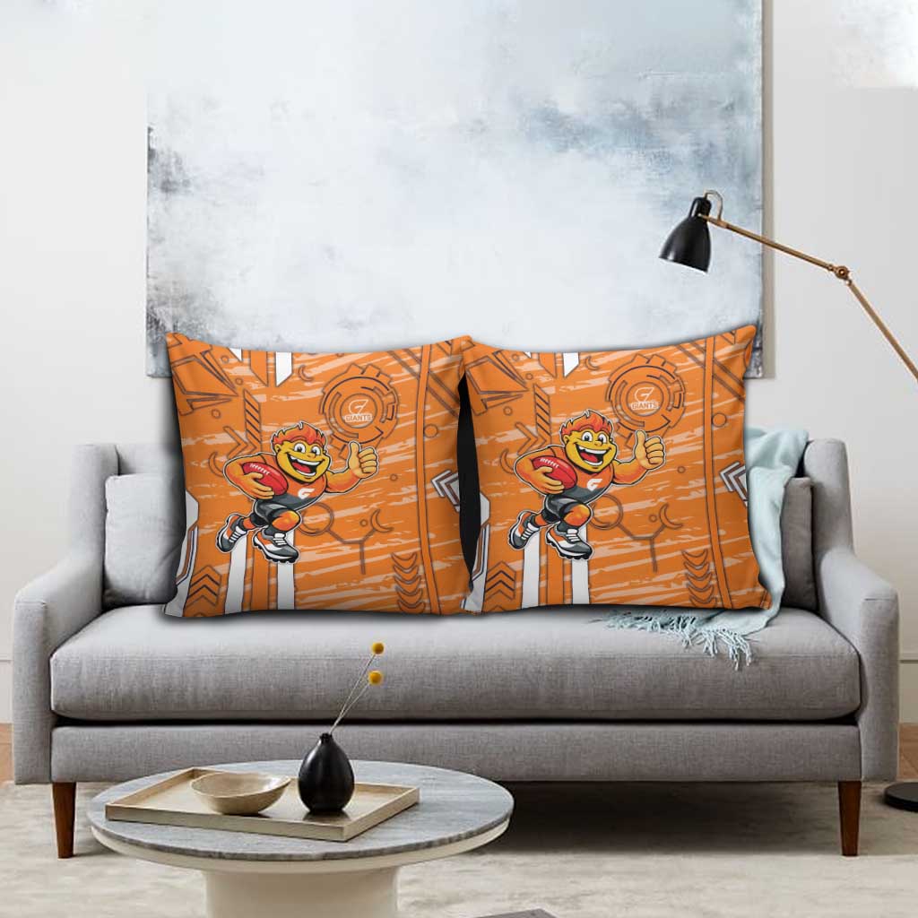 Greater Western Sydney Giants Pillow Cover Mascot Cartoon Football Illustration Style