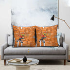Greater Western Sydney Giants Pillow Cover Mascot Cartoon Football Illustration Style