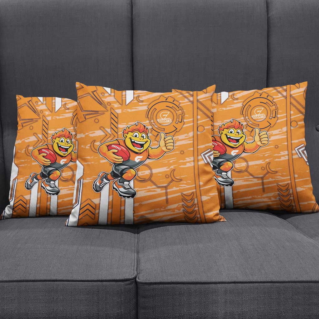 Greater Western Sydney Giants Pillow Cover Mascot Cartoon Football Illustration Style
