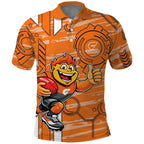 Greater Western Sydney Giants Polo Shirt Mascot Cartoon Football Illustration Style