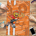 Greater Western Sydney Giants Puzzle Mascot Cartoon Football Illustration Style