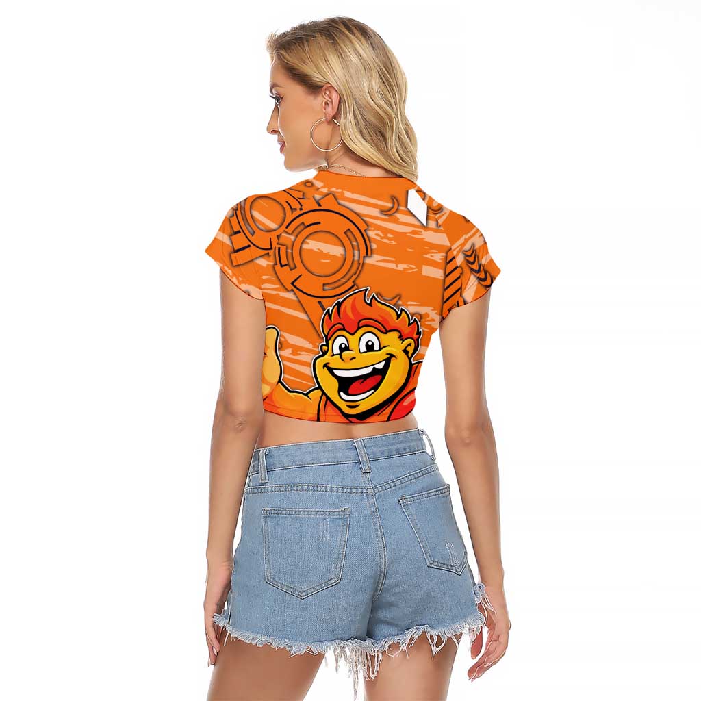 Greater Western Sydney Giants Raglan Cropped T Shirt Mascot Cartoon Football Illustration Style
