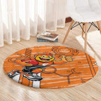 Greater Western Sydney Giants Round Carpet Mascot Cartoon Football Illustration Style