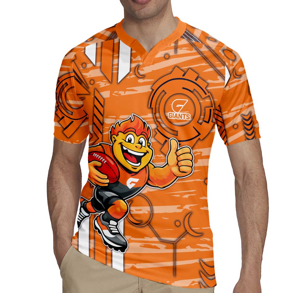 Greater Western Sydney Giants Rugby Jersey Mascot Cartoon Football Illustration Style