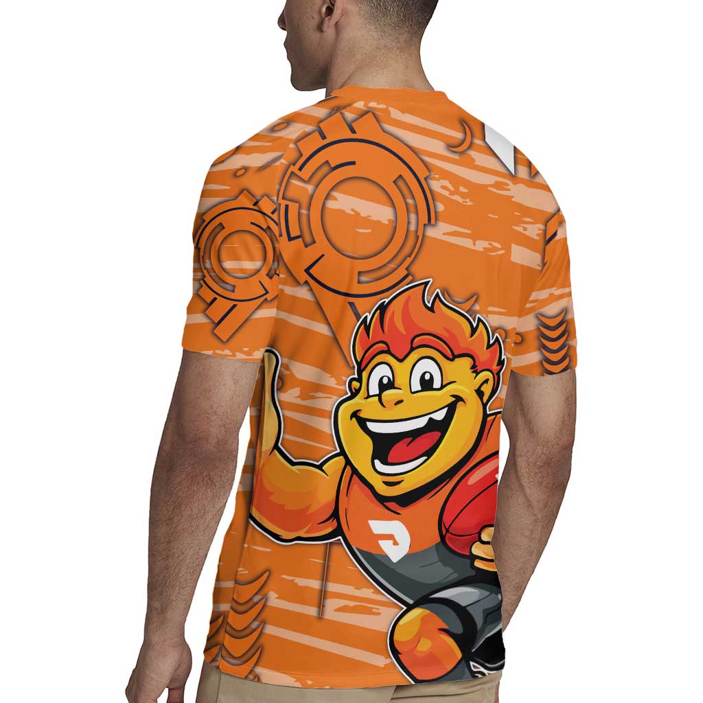 Greater Western Sydney Giants Rugby Jersey Mascot Cartoon Football Illustration Style