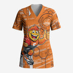 Greater Western Sydney Giants Scrub Top Mascot Cartoon Football Illustration Style