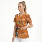 Greater Western Sydney Giants Scrub Top Mascot Cartoon Football Illustration Style