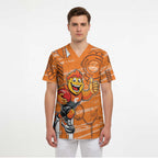 Greater Western Sydney Giants Scrub Top Mascot Cartoon Football Illustration Style