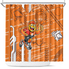 Greater Western Sydney Giants Shower Curtain Mascot Cartoon Football Illustration Style