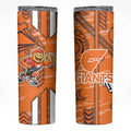 Greater Western Sydney Giants Skinny Tumbler Mascot Cartoon Football Illustration Style