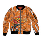 Greater Western Sydney Giants Sleeve Zip Bomber Jacket Mascot Cartoon Football Illustration Style