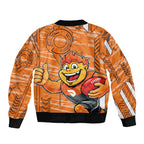 Greater Western Sydney Giants Sleeve Zip Bomber Jacket Mascot Cartoon Football Illustration Style