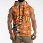 Greater Western Sydney Giants Sleeveless Hoodie Mascot Cartoon Football Illustration Style