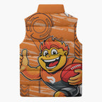Greater Western Sydney Giants Sleeveless Puffer Jacket Mascot Cartoon Football Illustration Style