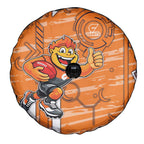Greater Western Sydney Giants Spare Tire Cover Mascot Cartoon Football Illustration Style