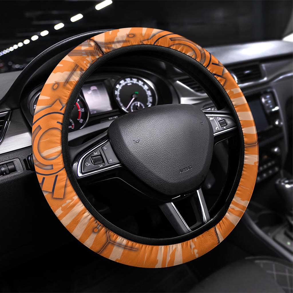 Greater Western Sydney Giants Steering Wheel Cover Mascot Cartoon Football Illustration Style