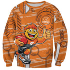 Greater Western Sydney Giants Sweatshirt Mascot Cartoon Football Illustration Style