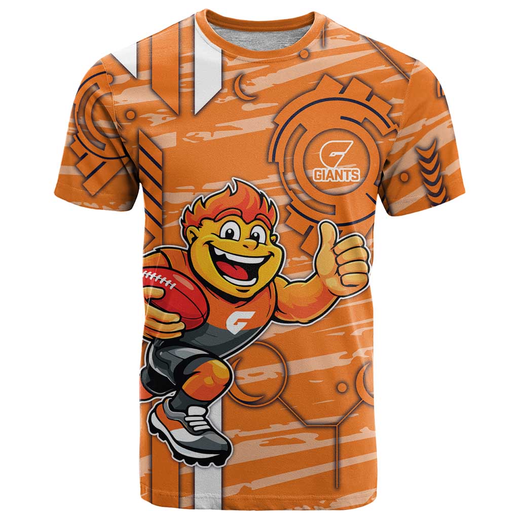Greater Western Sydney Giants T Shirt Mascot Cartoon Football Illustration Style