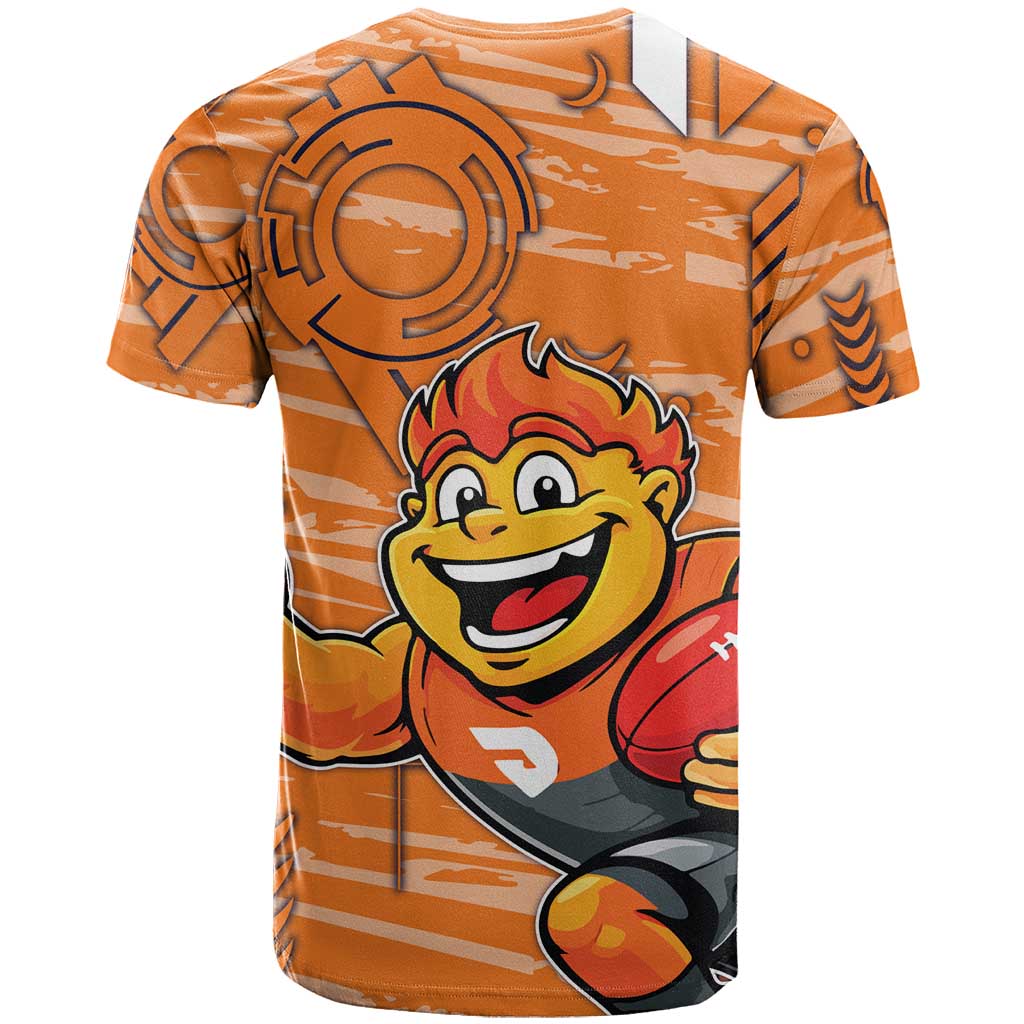 Greater Western Sydney Giants T Shirt Mascot Cartoon Football Illustration Style