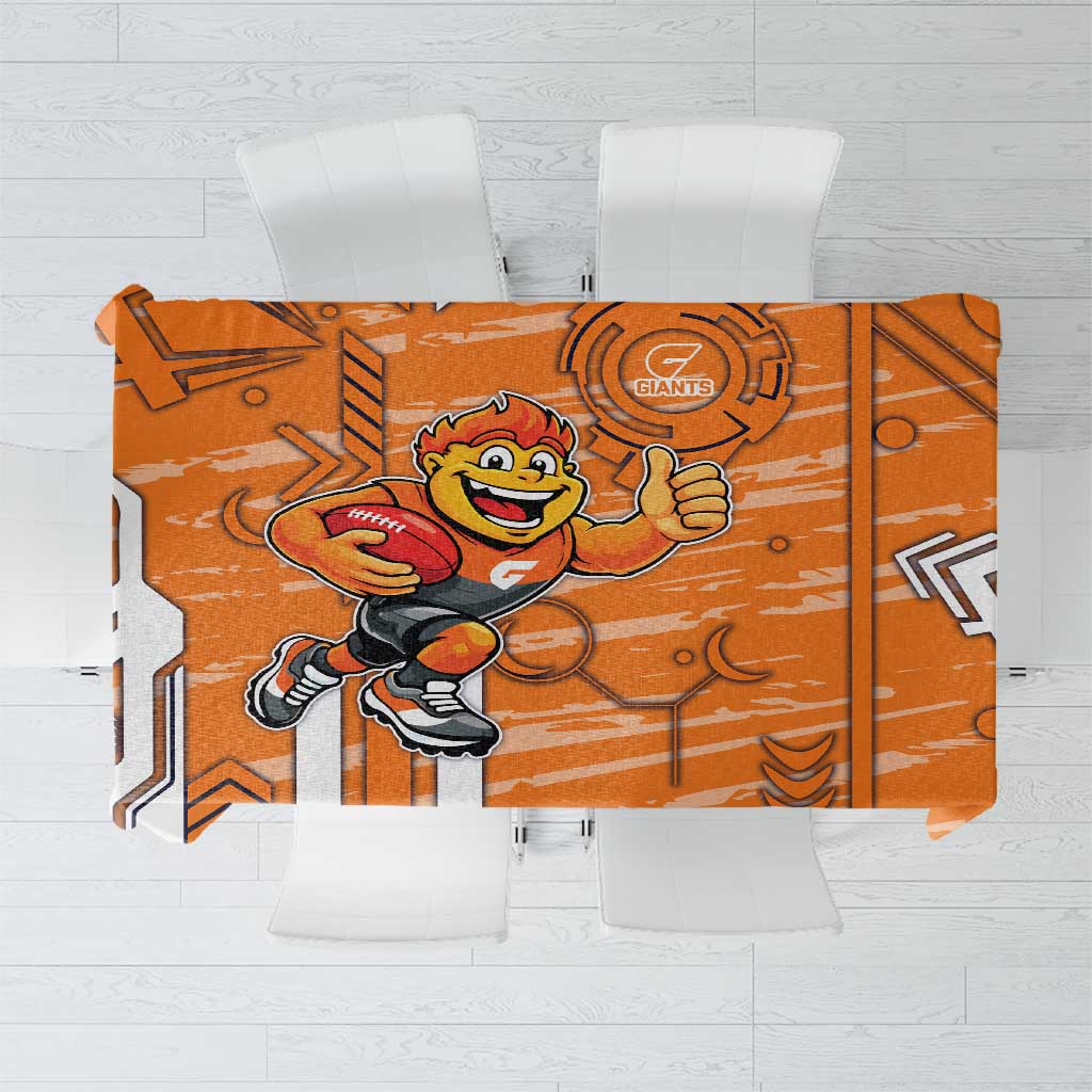 Greater Western Sydney Giants Tablecloth Mascot Cartoon Football Illustration Style