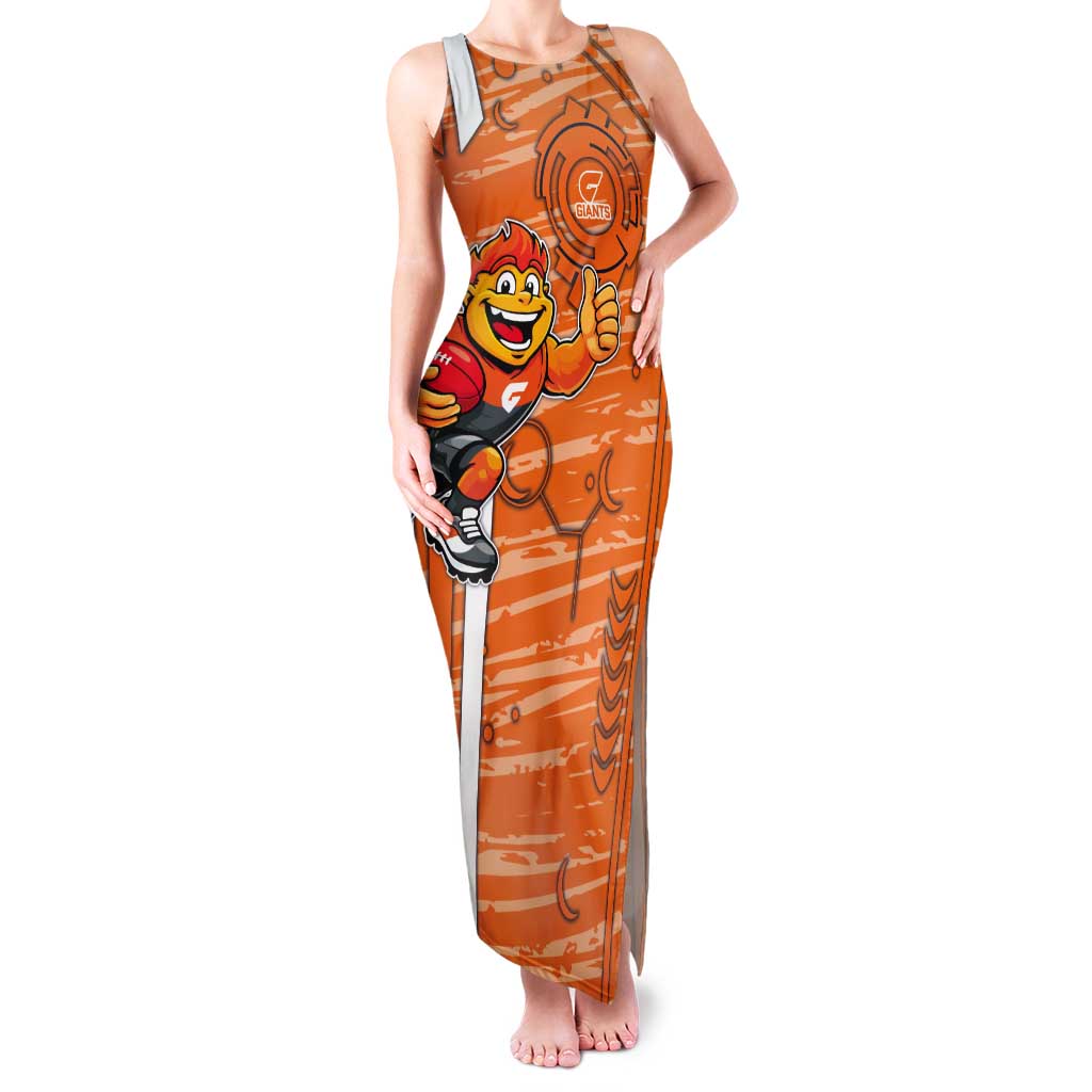 Greater Western Sydney Giants Tank Maxi Dress Mascot Cartoon Football Illustration Style