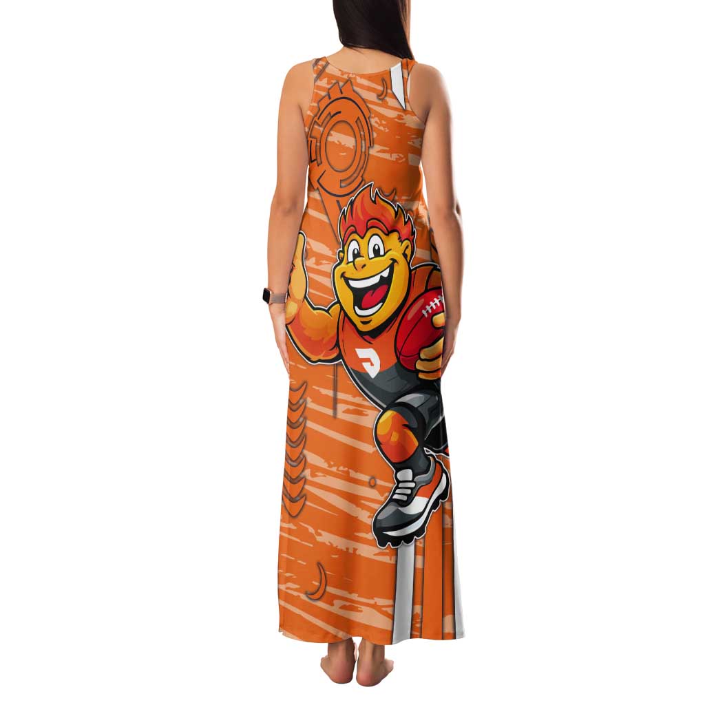 Greater Western Sydney Giants Tank Maxi Dress Mascot Cartoon Football Illustration Style