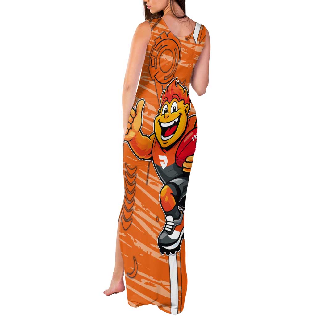 Greater Western Sydney Giants Tank Maxi Dress Mascot Cartoon Football Illustration Style