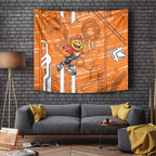 Greater Western Sydney Giants Tapestry Mascot Cartoon Football Illustration Style