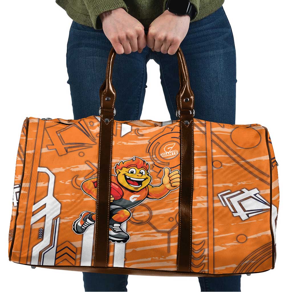 Greater Western Sydney Giants Travel Bag Mascot Cartoon Football Illustration Style